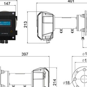 process-product-las-5000xd-in-situ-cross-duct-laser-analyzer_dimensions-2-1-400x284